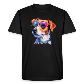 Cool Dog - Men's Premium Organic T-Shirt - black - Front - Nico (187cm)