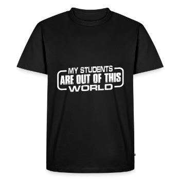 Mes élèves sont hors de ce monde 14 - T-shirt Premium bio Homme - noir - Devant - Nico (187cm)