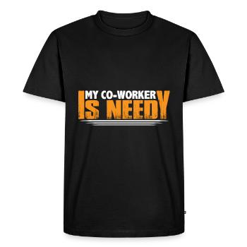 Mon collègue est dans le besoin 8 - T-shirt Premium bio Homme - noir - Devant - Nico (187cm)