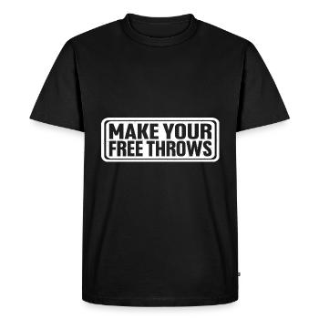 Make Your Free Throws 4 - Men's Premium Organic T-Shirt - black - Front - Nico (187cm)