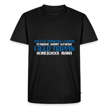 Planification de cours de consommation de café Homeschool Mama 4 - T-shirt Premium bio Homme - noir - Devant - Nico (187cm)