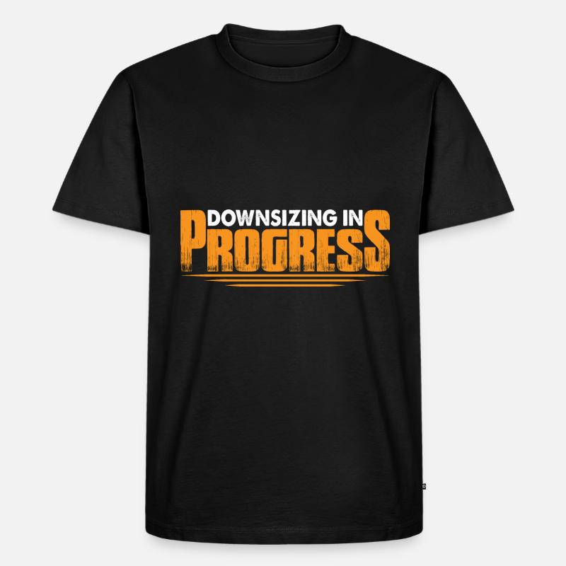 Downsizing In Progress 22 - Männer Premium Bio T-Shirt - Schwarz
