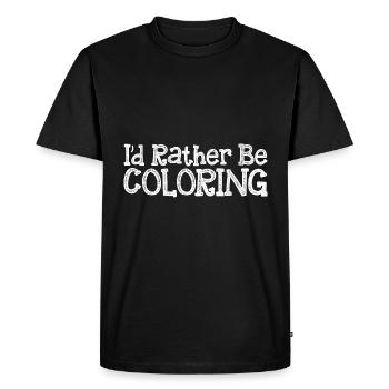 I'd Rather Be Coloring 3 - Men's Premium Organic T-Shirt - black - Front - Nico (187cm)
