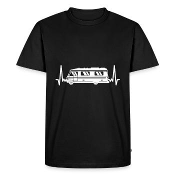 Heartbeat For Camping Camper Life Camper Life - Men's Premium Organic T-Shirt - black - Front - Nico (187cm)