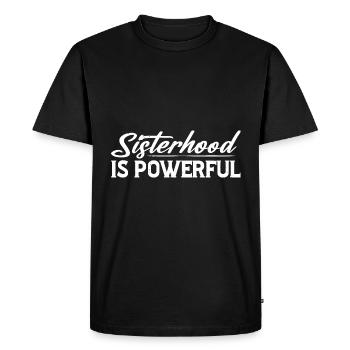 Sisterhood Is Powerful 30 - Men's Premium Organic T-Shirt - black - Front - Nico (187cm)