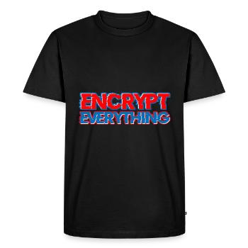 Encrypt Everything 5 - Men's Premium Organic T-Shirt - black - Front - Nico (187cm)