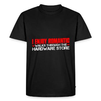 Profitez de promenades romantiques dans la quincaillerie21 - T-shirt Premium bio Homme - noir - Devant - Nico (187cm)