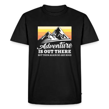 Adventure is out there are bugs - Men's Premium Organic T-Shirt - black - Front - Nico (187cm)