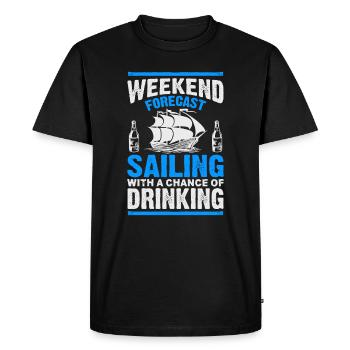 Beer sailing sailboat sailing ship gift - Men's Premium Organic T-Shirt - black - Front - Nico (187cm)