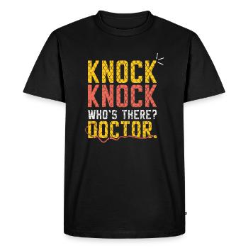 Service de sauvetage cadeau Knock Knock Doctor - T-shirt Premium bio Homme - noir - Devant - Nico (187cm)