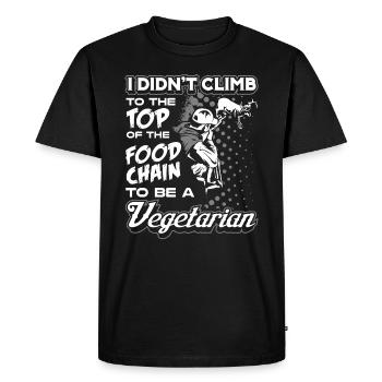 Mangeur de viande chasse chasseur cadeau de chasse - T-shirt Premium bio Homme - noir - Devant - Nico (187cm)