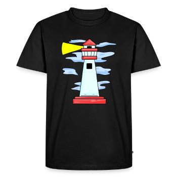 phare - T-shirt Premium bio Homme - noir - Devant - Nico (187cm)