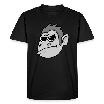 Tête de gorille - T-shirt Premium bio Homme - noir - Devant - Nico (187cm)