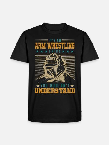 Arm wrestling - Men's Premium Organic T-Shirt - black