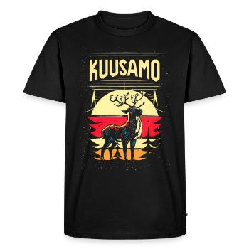 Kuusamo Finlande Dans La Nature #4 - T-shirt Premium bio Homme - noir - Devant - Nico (187cm)