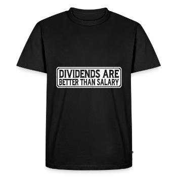 Les dividendes sont meilleurs que le salaire 7 - T-shirt Premium bio Homme - noir - Devant - Nico (187cm)