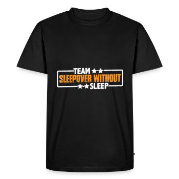 Team Sleepover Without Sleep 3 - Men's Premium Organic T-Shirt - black - Front - Nico (187cm)