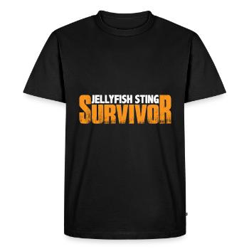 Jellyfish Sting Survivor 7 - Men's Premium Organic T-Shirt - black - Front - Nico (187cm)