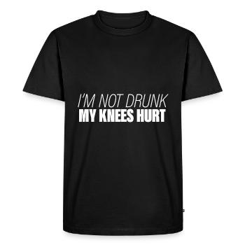 Je ne suis pas ivre, j’ai mal aux genoux - T-shirt Premium bio Homme - noir - Devant - Nico (187cm)