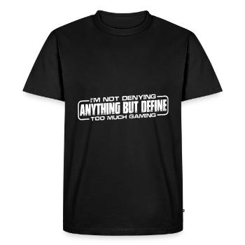 Ne rien nier mais définir trop de jeux 8 - T-shirt Premium bio Homme - noir - Devant - Nico (187cm)