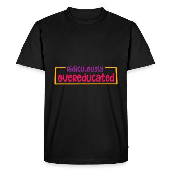 Ridiculement suréduqué 2 - T-shirt Premium bio Homme - noir - Devant - Nico (187cm)