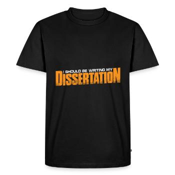 I Should Be Writing My Dissertation 10 - Men's Premium Organic T-Shirt - black - Front - Nico (187cm)