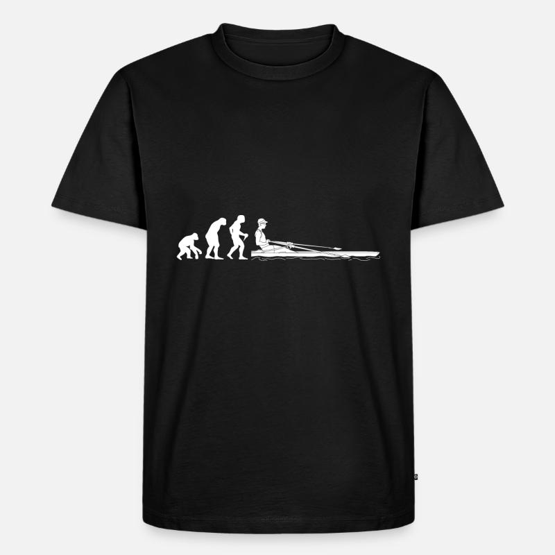 Evolution rowing development of rowing - Men's Premium Organic T-Shirt - black