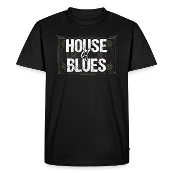 Blues music vintage shirt - Men's Premium Organic T-Shirt - black - Front - Nico (187cm)