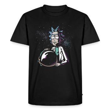 Rick and Morty Astronaut Helmet - Men's Premium Organic T-Shirt - black - Front - Nico (187cm)