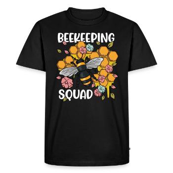 Beekeeping Squad Wildlife Bees Bee Keeper - Men's Premium Organic T-Shirt - black - Front - Nico (187cm)