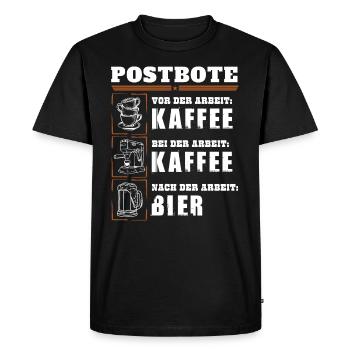 Mon quotidien de facteur - T-shirt Premium bio Homme - noir - Devant - Nico (187cm)