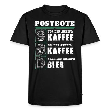Mon quotidien de facteur - T-shirt Premium bio Homme - noir - Devant - Nico (187cm)