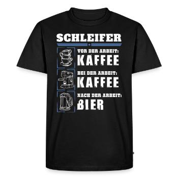 Mon quotidien de grinder - T-shirt Premium bio Homme - noir - Devant - Nico (187cm)