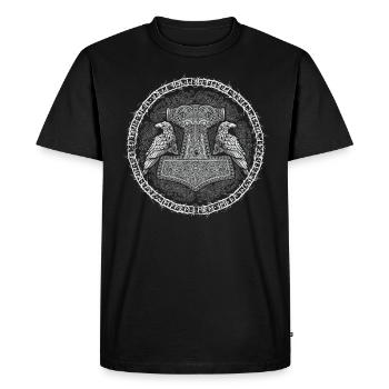 Mjölnir & Raben – Nordic Power - Men's Premium Organic T-Shirt - black - Front - Nico (187cm)