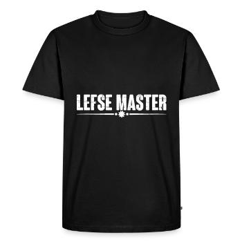Lefse Master 14 - Men's Premium Organic T-Shirt - black - Front - Nico (187cm)