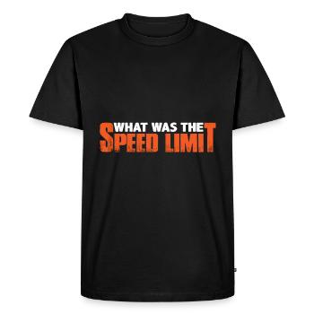 Quelle était la limite de vitesse 8 - T-shirt Premium bio Homme - noir - Devant - Nico (187cm)