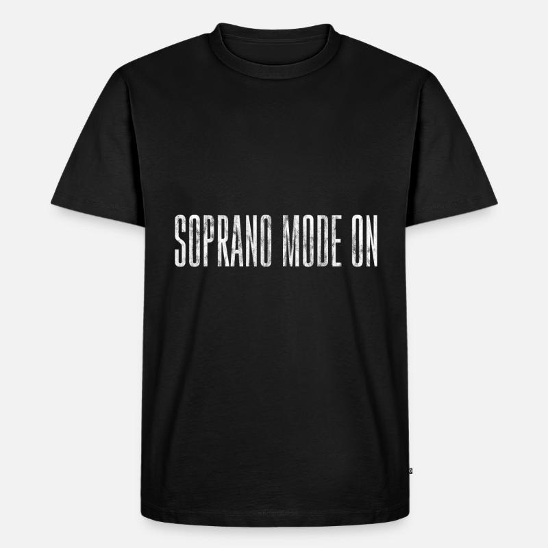 Soprano Mode On 3 - Männer Premium Bio T-Shirt - Schwarz