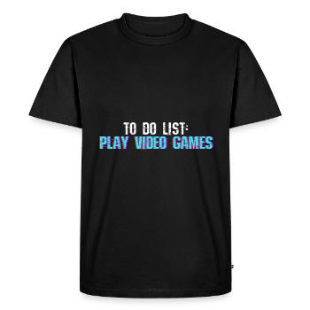 Liste de choses à faire Jouer à des jeux vidéo 4 - T-shirt Premium bio Homme - noir - Devant - Nico (187cm)