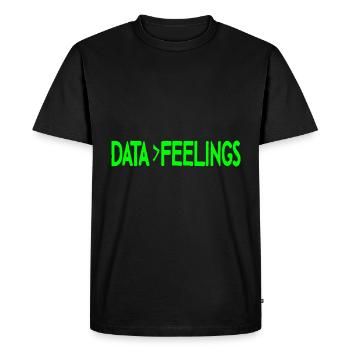 Les données sont plus grandes que les sentiments 4 - T-shirt Premium bio Homme - noir - Devant - Nico (187cm)