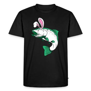 Fischer frogfish Lapin de Pâques Cadeau - T-shirt Premium bio Homme - noir - Devant - Nico (187cm)