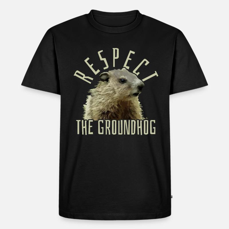 Murmeltier - Männer Premium Bio T-Shirt - Schwarz
