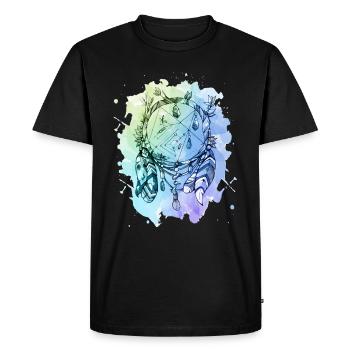 Watercolor dreamcatcher - Men's Premium Organic T-Shirt - black - Front - Nico (187cm)
