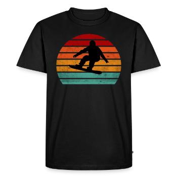 Snowboarder Vintage Snowboarding - Men's Premium Organic T-Shirt - black - Front - Nico (187cm)