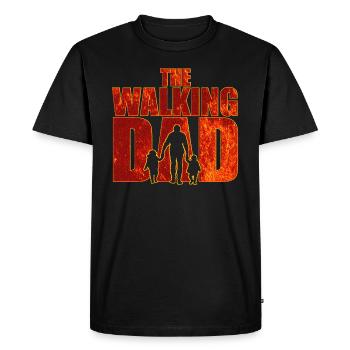 The walking Dad Father Lava Father's Day Gift - Men's Premium Organic T-Shirt - black - Front - Nico (187cm)
