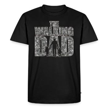 The walking Dad Father Father's Day Gift - Men's Premium Organic T-Shirt - black - Front - Nico (187cm)