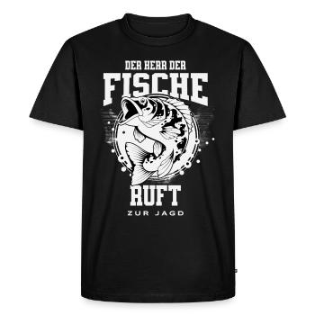Seigneur des poissons pêche drôle Cadeau de pêcheur - T-shirt Premium bio Homme - noir - Devant - Nico (187cm)