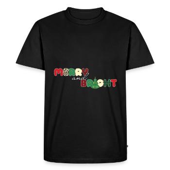 Cadeaux de Noël Noël - T-shirt Premium bio Homme - noir - Devant - Nico (187cm)