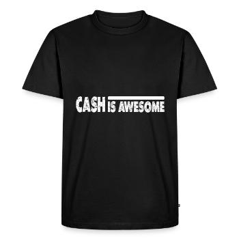 L’argent est génial 12 - T-shirt Premium bio Homme - noir - Devant - Nico (187cm)