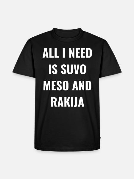 SUVO MESO ET RAKIJA - T-shirt Premium bio Homme - noir