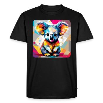 Ours Koala mignon - T-shirt Premium bio Homme - noir - Devant - Nico (187cm)